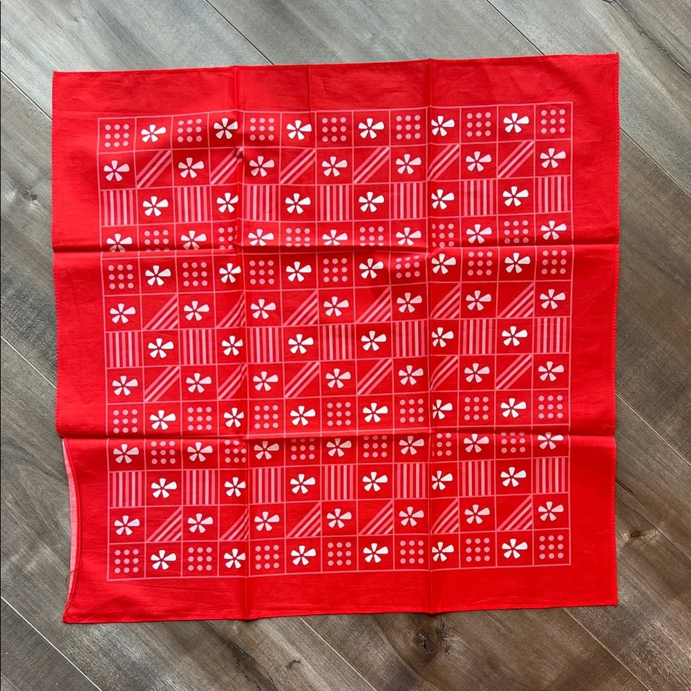 Red Patterned Bandana